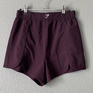 Gymshark Scallop Hem Shorts - Plum Brown